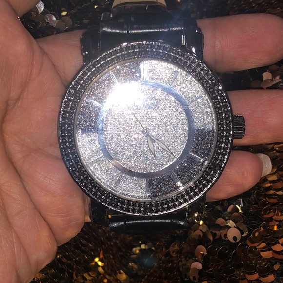 Real diamond luxury watch for men, best gift for him, real, NOT CZ Not Lab Made - Picture 5 of 7